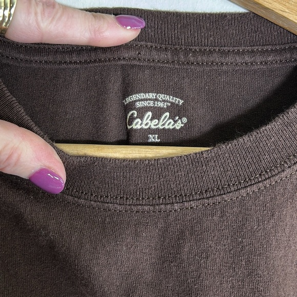 Men’s Cabela’s Fishing short sleeve brown T-Shirt size XL - Picture 4 of 6